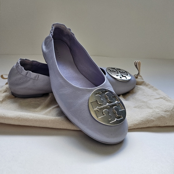 Tory Burch Claire Ballet Flats Sz 7, Lilac - Picture 2 of 5